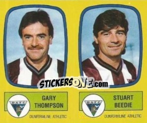 Sticker Gary Thompson / Stuart Beedie - UK Football 1987-1988 n. 507 - Panini