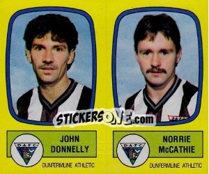 Figurina John Donnelly / Norrie McCathie - UK Football 1987-1988 - Panini