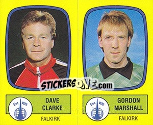 Sticker Dave Clarke / Gordon Marshall - UK Football 1987-1988 - Panini