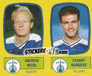 Cromo Andrew Nicol / Stuart Burgess - UK Football 1987-1988 - Panini