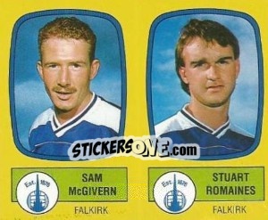 Cromo Sam McGivern / Stuart Romaines - UK Football 1987-1988 - Panini