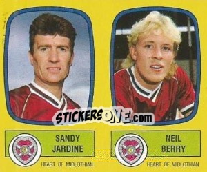 Sticker Sandy Jardine / Neil Berry - UK Football 1987-1988 - Panini