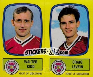 Cromo Walter Kidd / Craig Levein - UK Football 1987-1988 - Panini