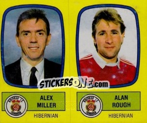 Sticker Alex Miller / Alan Rough - UK Football 1987-1988 - Panini