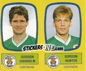 Sticker Gordon Chisholm / Gordon Hunter - UK Football 1987-1988 - Panini