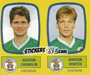 Sticker Gordon Chisholm / Gordon Hunter - UK Football 1987-1988 n. 532 - Panini