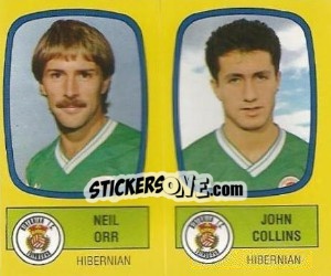 Sticker Neil Orr / John Collins - UK Football 1987-1988 n. 535 - Panini