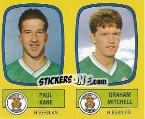 Cromo Paul Kane / Graham Mitchell - UK Football 1987-1988 - Panini