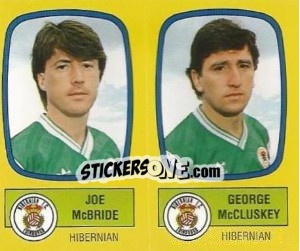 Figurina Joe McBride / George McCluskey - UK Football 1987-1988 - Panini