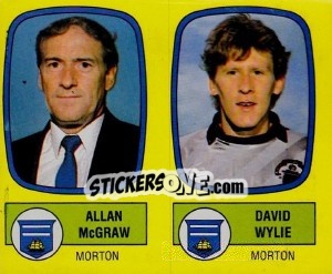 Sticker Allan McGraw / David Wylie - UK Football 1987-1988 n. 539 - Panini