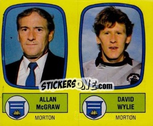 Sticker Allan McGraw / David Wylie - UK Football 1987-1988 - Panini