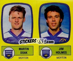 Sticker Martin Doak / Jim Holmes - UK Football 1987-1988 - Panini