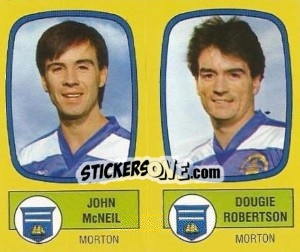 Cromo John McNeil / Dougie Robertson - UK Football 1987-1988 - Panini