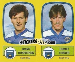 Sticker Jimmy Robertson / Tommy Turner - UK Football 1987-1988 - Panini
