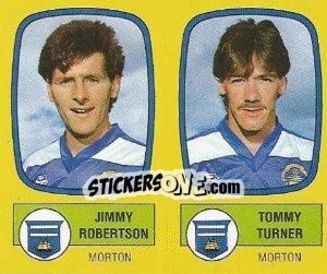 Sticker Jimmy Robertson / Tommy Turner - UK Football 1987-1988 n. 547 - Panini