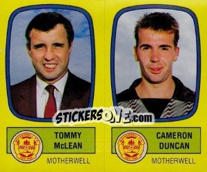 Sticker Tommy McLean / Cameron Duncan - UK Football 1987-1988 n. 549 - Panini