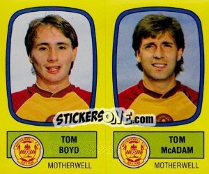 Sticker Tom Boyd / Tom McAdam - UK Football 1987-1988 - Panini
