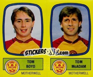 Cromo Tom Boyd / Tom McAdam - UK Football 1987-1988 n. 550 - Panini