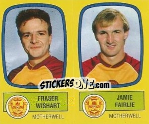 Sticker Fraser Wishart / Jamie Fairlie - UK Football 1987-1988 - Panini