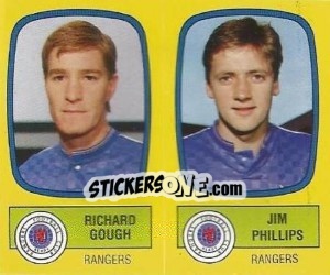 Cromo Richard Gough / Jim Phillips - UK Football 1987-1988 - Panini