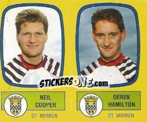 Sticker Neil Cooper / Derek Hamilton - UK Football 1987-1988 - Panini