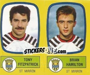 Sticker Tony Fitzpatrick / Brian Hamilton - UK Football 1987-1988 n. 572 - Panini