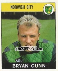 Sticker Bryan Gunn - UK Football 1988-1989 n. 186 - Panini