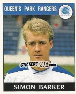 Figurina Simon Barker - UK Football 1988-1989 - Panini