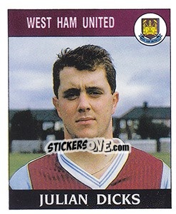 Cromo Julian Dicks - UK Football 1988-1989 - Panini