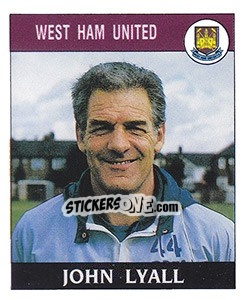 Sticker John Lyall - UK Football 1988-1989 - Panini