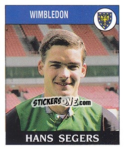 Sticker Hans Segers - UK Football 1988-1989 - Panini