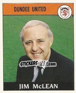 Sticker Jim McLean - UK Football 1988-1989 - Panini