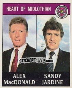 Sticker Alex MacDonald / Sandy Jardine - UK Football 1988-1989 n. 412 - Panini
