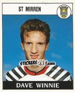 Sticker Dave Winnie - UK Football 1988-1989 - Panini