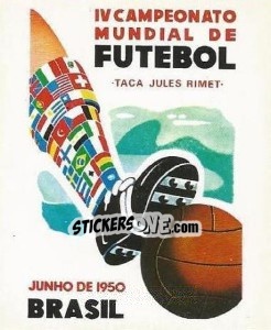 Sticker Brazil 1950 - UK Football 1988-1989 n. 475 - Panini