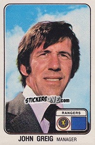 Sticker John Greig - UK Football 1978-1979 - Panini