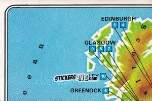 Figurina Map - UK Football 1978-1979 - Panini