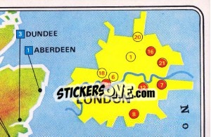 Sticker Map - UK Football 1978-1979 - Panini