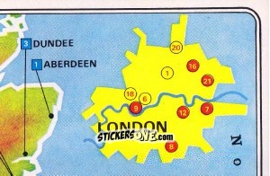 Figurina Map - UK Football 1978-1979 - Panini