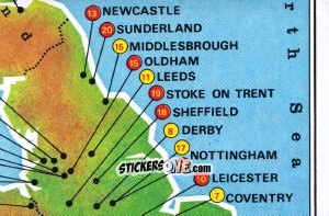 Sticker Map - UK Football 1978-1979 - Panini