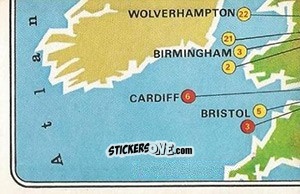 Cromo Map - UK Football 1978-1979 - Panini