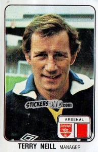 Cromo Terry Neill - UK Football 1978-1979 - Panini