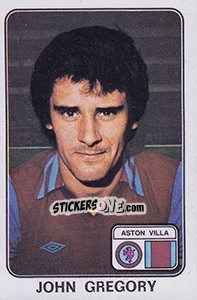 Sticker John Gregory - UK Football 1978-1979 - Panini