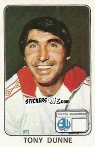 Sticker Tony Dunne - UK Football 1978-1979 - Panini