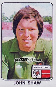 Sticker John Shaw - UK Football 1978-1979 - Panini
