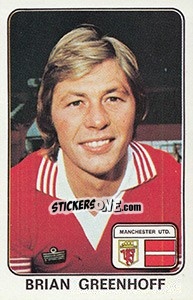 Sticker Brian Greenhoff - UK Football 1978-1979 - Panini