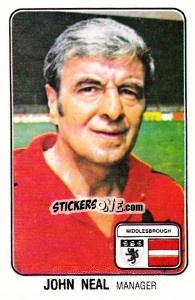 Cromo John Neal - UK Football 1978-1979 - Panini