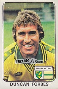 Sticker Duncan Forbes - UK Football 1978-1979 - Panini