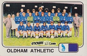 Sticker Team Photo (Oldham Athletic) - UK Football 1978-1979 n. 410 - Panini