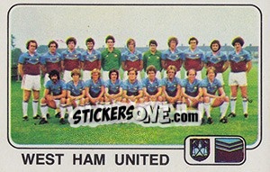 Sticker Team Photo (West Ham United) - UK Football 1978-1979 - Panini